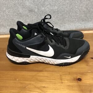 Nike Alpha Huarache Elite 3 Shoes Size 14 Turf Baseball Black Grey CK0748-003